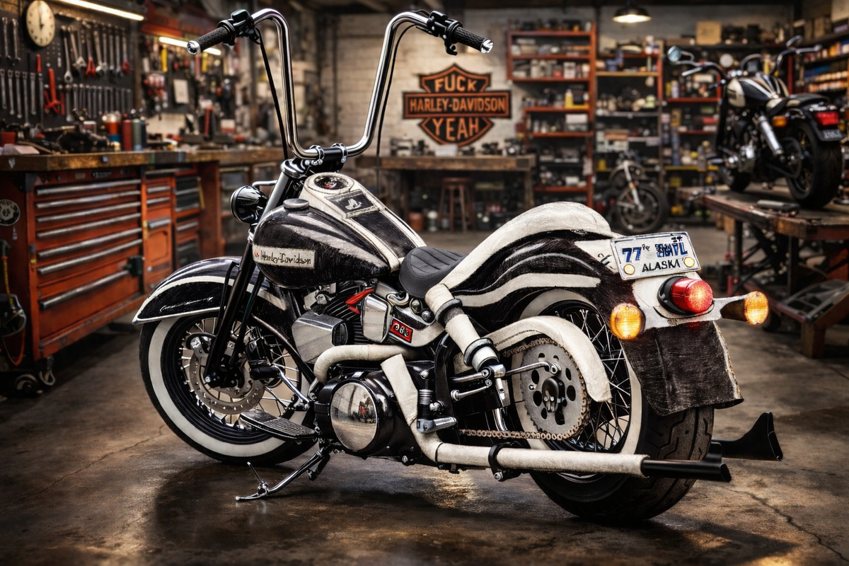 24x36 Printed Canvas 77 Shovelhead